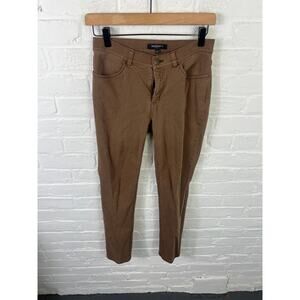 Lafayette 148 Women's Trouser Pants Straight Leg Mid Rise Brown Size 4 Petite